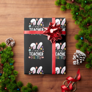 I'm The Teacher Bunny Easter Matching Wrapping Paper