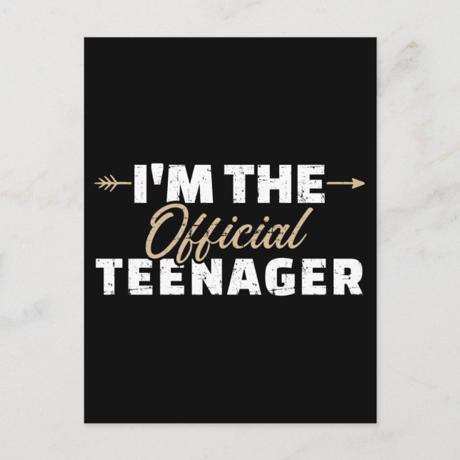 I'm the teenager 13th birthday postcard (Front)