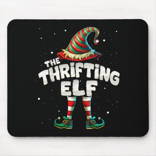 I'm The Thrifting Elf Family Matching Group Christ Mouse Mat (Front)