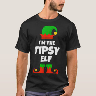I'm The Tipsy Elf Family Pajama Christmas Funny  T-Shirt