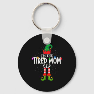 I'm The Tired Mom Matching Christmas Family Key Ring