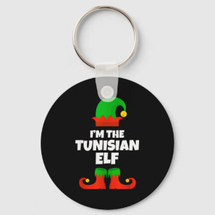I'm The Tunisian Elf Family Pajama Christmas Funny Key Ring