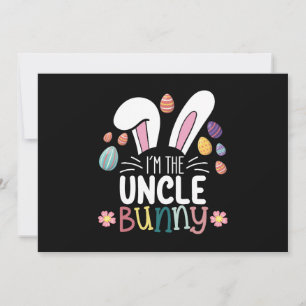 I'm The Uncle Bunny Easter Family Matching Invitation