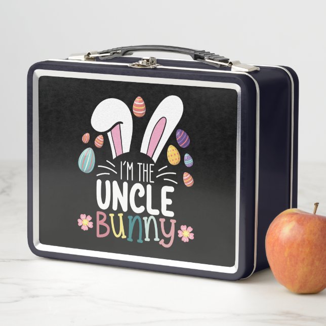 I'm The Uncle Bunny Easter Family Matching Metal Lunch Box (In Situ)