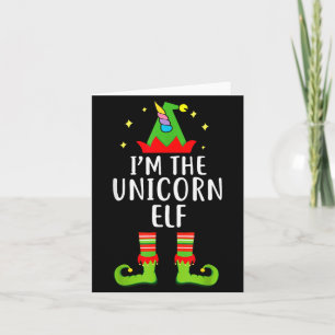 I'm The Unicorn Elf Matching Family Group Christma Card