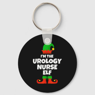 I'm The Urology Nurse Elf Family Pajama Christmas Key Ring