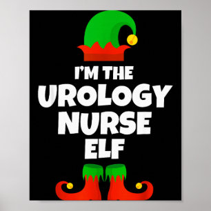I'm The Urology Nurse Elf Family Pajama Christmas  Poster