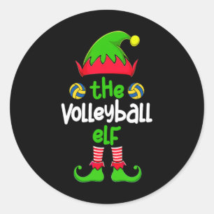 I'm The Volleyball Elf Christmas Family Matching P Classic Round Sticker