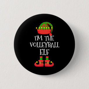 I'm The Volleyball Elf Christmas Holiday Elf Squad 6 Cm Round Badge