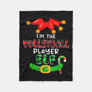 I'm The Volleyball Player Elf Xmas Costumes Elf Lo Fleece Blanket