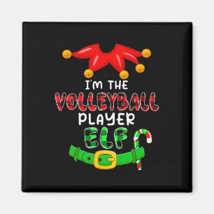 I'm The Volleyball Player Elf Xmas Costumes Elf Lo Magnet