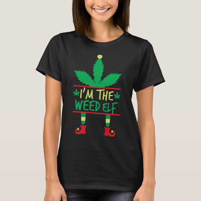 I'm The Weed Elf Funny Ugly Christmas Sweater  (Front)