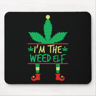 I'm The Weed Elf Funny Ugly Christmas Sweater Mouse Mat