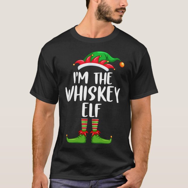 I'm The Whiskey Elf Matching Family Christmas T-Shirt (Front)