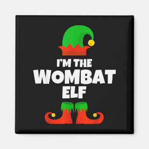 I'm The Wombat Elf Family Pajama Christmas Funny Magnet
