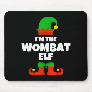 I'm The Wombat Elf Family Pajama Christmas Funny Mouse Mat