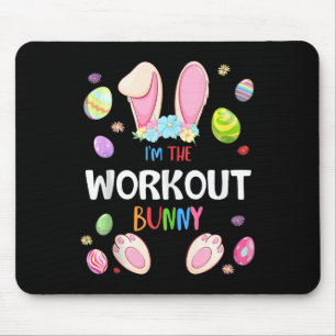 I'm The Workout Bunny Easter Party Matching Family Mouse Mat