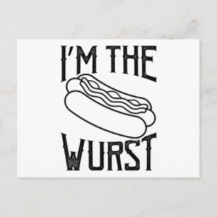 I'm The Wurst Hot Dog Eating Contest Hot Dog Lover Postcard