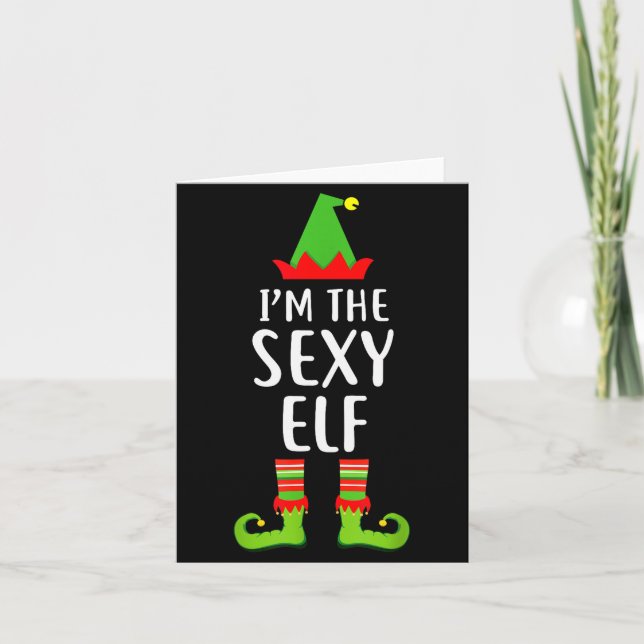 I'm The Y Elf Matching Family Group Christmas T Sh Card (Front)