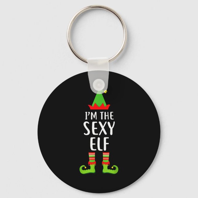 I'm The Y Elf Matching Family Group Christmas T Sh Key Ring (Front)