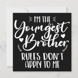 I'm The Youngest Brother Sarcastic Brother Cool Holiday Card