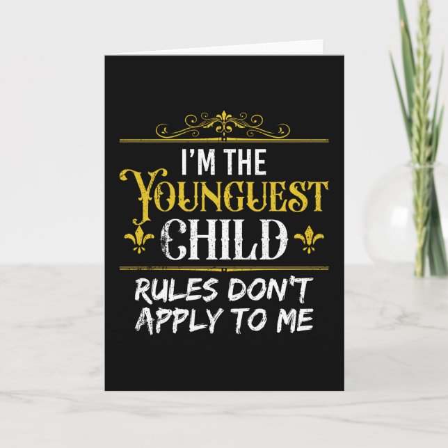 I'm the youngest Child Rules Card (Front)