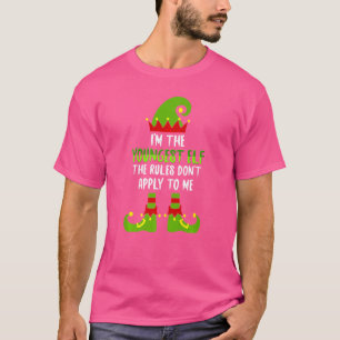 I'm The Youngest Elf Christmas Family Team Elf Squ T-Shirt