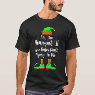 I'm The Youngest Elf Family Matching Funny Christm T-Shirt