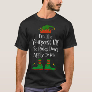 I'M The Youngest Elf Family Matching Funny Christm T-Shirt