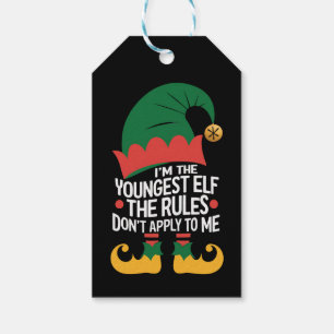 I'm The Youngest Elf Matching Family Christmas Gift Tags
