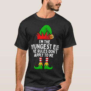 I'm The Youngest Elf Matching Family Christmas T-Shirt