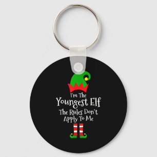 I'm The Youngest Elf The Rules Don't Apply To Me M Key Ring