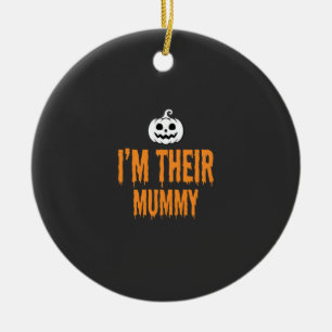 I'm Their Mummy Halloween Mummy Design Ceramic Tree Decoration