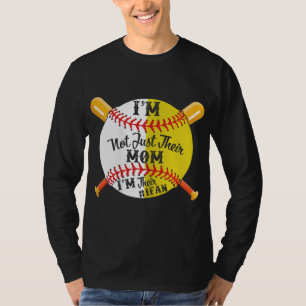 I'm Their Number 1 Fan Softball Baseball Mum T-Shirt