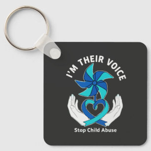 I'm Their Voice - Child Abuse Prevention Awareness Key Ring