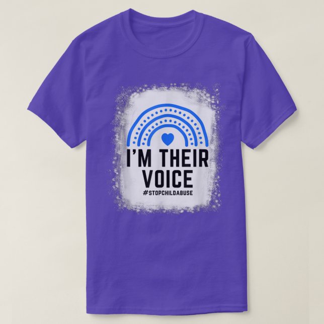 Im Their Voice Stop Child Abuse  T-Shirt (Design Front)