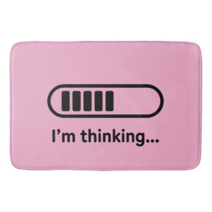 I'm Thinking... Loading Progress Bar Pink Minimali Bath Mat