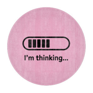 I'm Thinking... Loading Progress Bar Pink Minimali Cutting Board