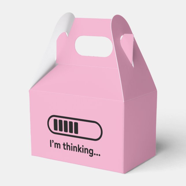 I'm Thinking... Loading Progress Bar Pink Minimali Favour Box (Front Side)