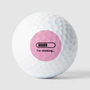 I'm Thinking... Loading Progress Bar Pink Minimali Golf Balls