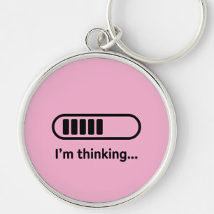 I'm Thinking... Loading Progress Bar Pink Minimali Key Ring