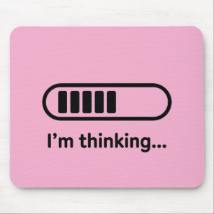 I'm Thinking... Loading Progress Bar Pink Minimali Mouse Mat