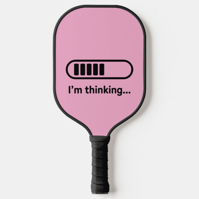 I'm Thinking... Loading Progress Bar Pink Minimali Pickleball Paddle (Front)