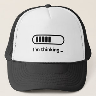 I'm Thinking... Loading Progress Bar Pink Minimali Trucker Hat