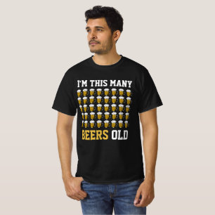 I'm this many beers Old Cool 40th Birthday Gift T-Shirt