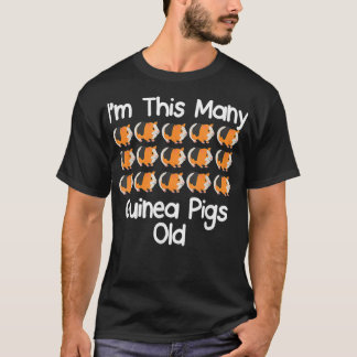 Im This Many guinea pigs Old 15 year old birthday  T-Shirt