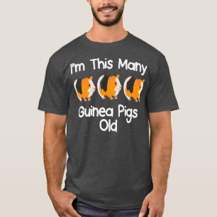 I'm This Many guinea pigs Old 3 year old birthday T-Shirt