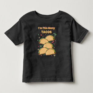 I'm This Many Tacos Child's 5th Birthday Toddler T-Shirt