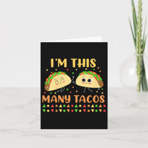 Im This Many Tacos Second Birthday Party Cinco De Card