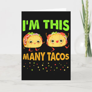 I'm This Many Tacos Second Birthday Twosday Cinco Card